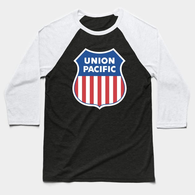 Union Pacific Railroad Proud Logo Baseball T-Shirt by MatchbookGraphics